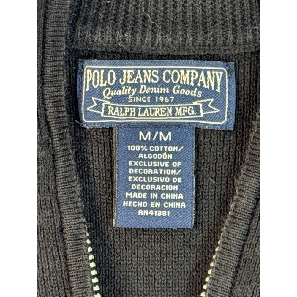 Polo Jeans Company Ralph Lauren Sweater Womens Medium Quarter Zip - Picture 2 of 4